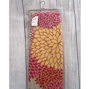 Docofil Throw Blanket Pink Yellow Floral Dahlia Cotton Portugal Colorful Cozy